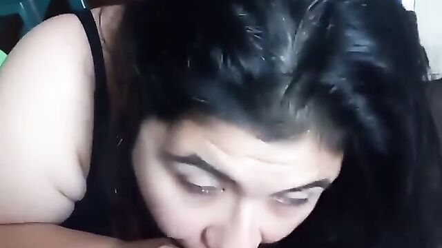 Busty Latina with natural tits enjoys homemade sex in POV