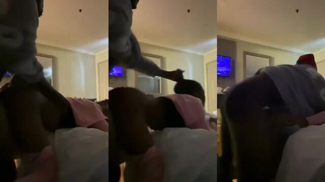 A man with a big dick pounds the ass of his girlfriend hard