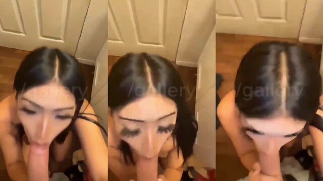 Dope whore sucks BWC on SnapChat, sexy ass slut sucks for dope