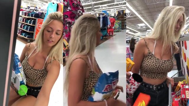 Candid shots of a blonde woman with a big ass during early morning intimacy