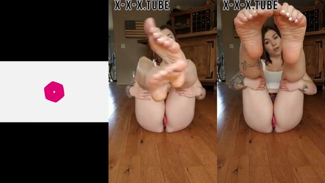 Foot fetish compilation with feet, JOI, and barefoot tease action