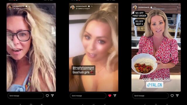 Nicola McLean shows off her busty MILF charm
