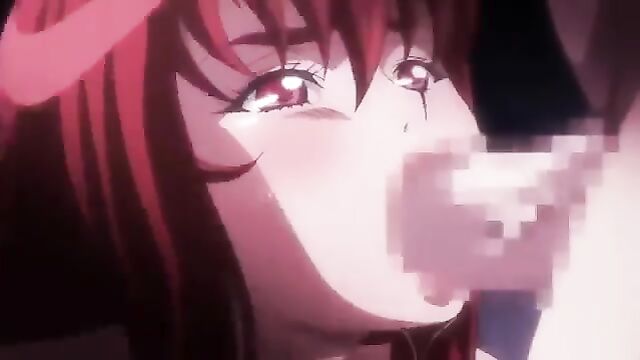 Insano hentai with a large anal dildo in action