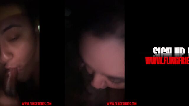 Black dick eater gets her face covered with cum