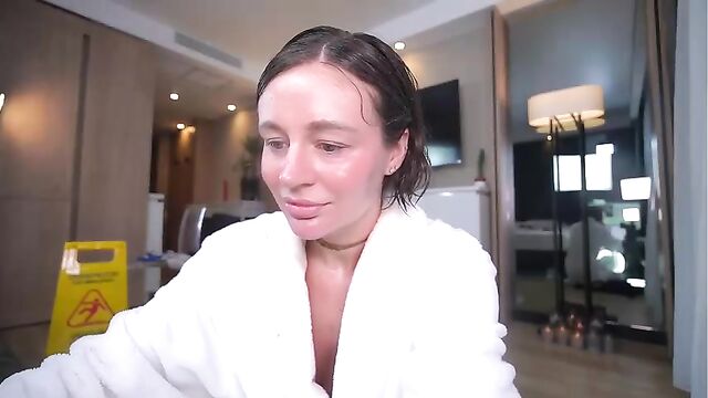 A super hot brunette with small tits gets fucked hard on Chaturbate VOD