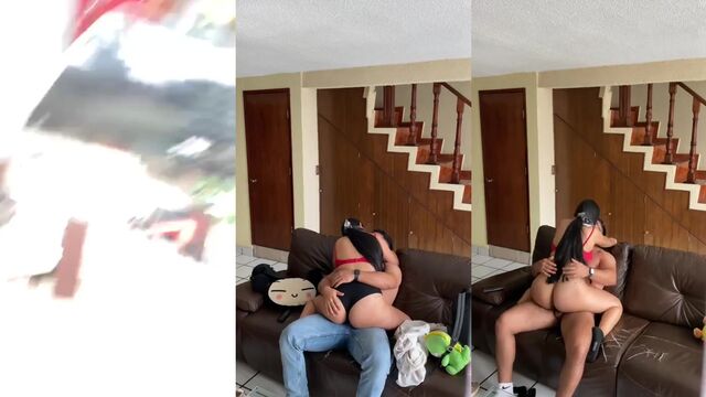 I fucked my girlfriend's sister, who has a huge ass, in the living room