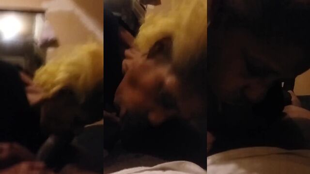 A homeless crackhead gets his throat fucked by a car date hooker