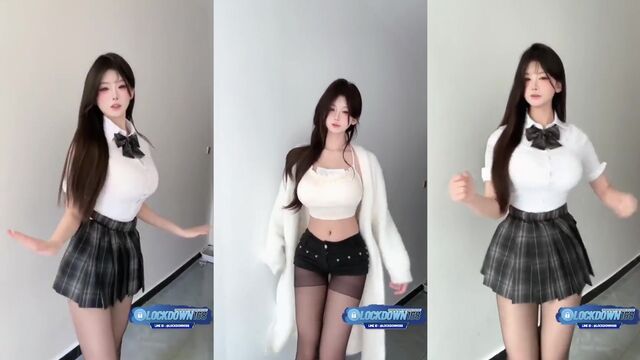 Cute girl dancing sexy on the strip pole