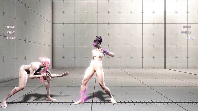 Street Fighter 6 nude mod featuring Chun Li and Cammy White