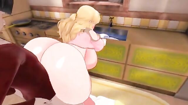 Mona from Genshin Impact gets fucked by a monster