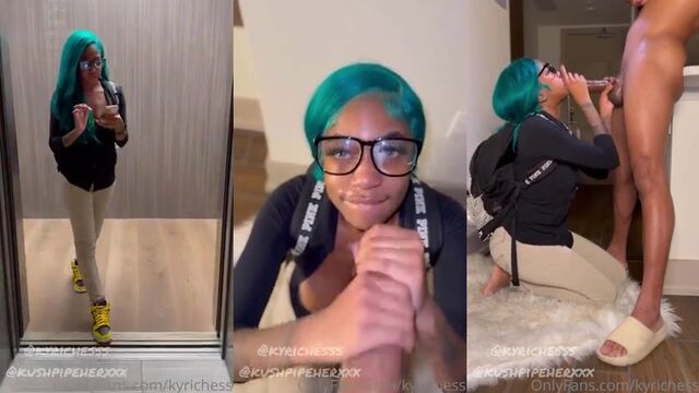 Ebony hottie gets her pussy railed hard and deep