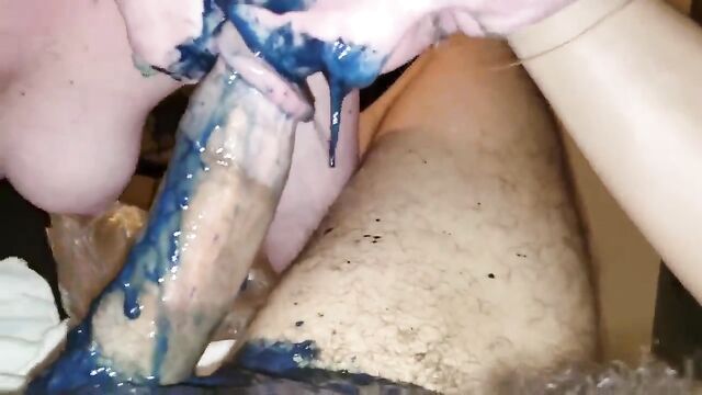 The blonde girl gets a facefull of sperm and vomit in this nasty video