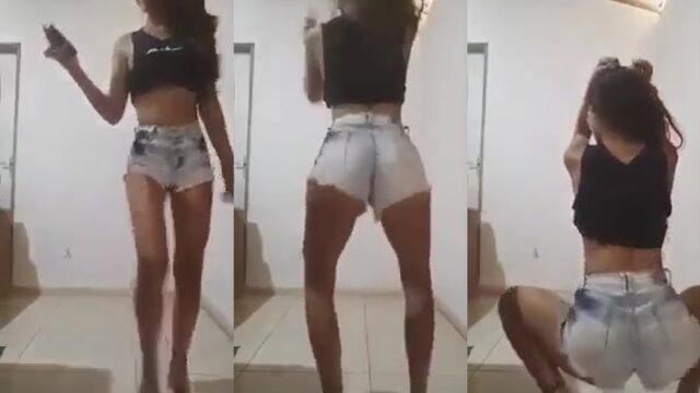 Hot twerk sexy dance with a sexy girl