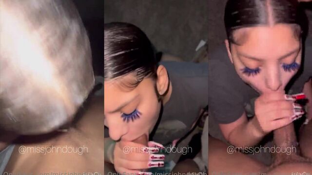 Thick and sexy lightskin twerking and bouncing on BBC dildo