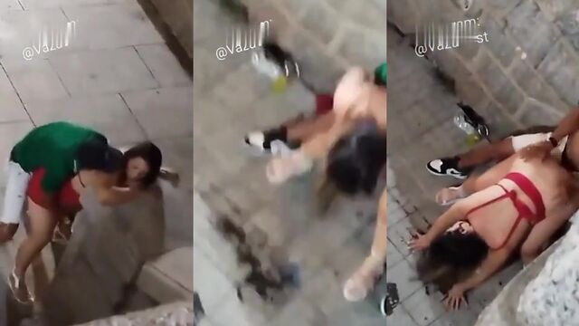 Hot and juicy putinha getting fucked in public place