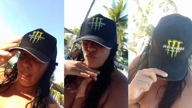 Hot MILF Dinha Maluquinha shows off her big ass in a steamy YouTube video