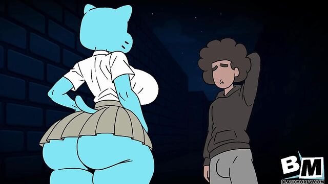 Stick Man Porn 5 - Stickwoman Gives Hot Blowjob