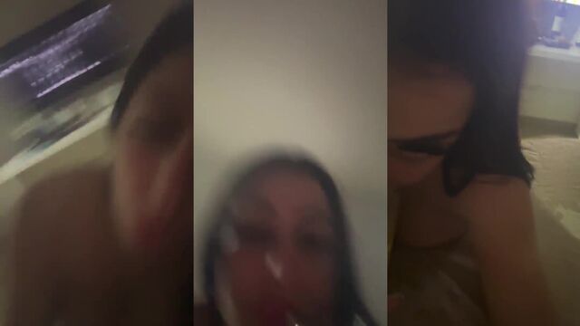 Perky ebony model does a striptease with her perky areolas on TikTok