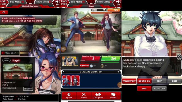 The animated Taimanin Asagi Battle Arena is based on a popular game