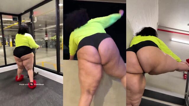 Big booty chick shows off her best twerk