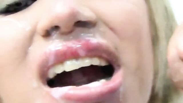 A beautiful woman has sex with a guy and swallows his cum