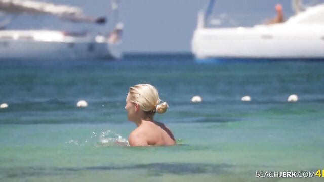 Bikini girl caught on spycam in public place