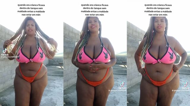 A fat and big ass woman shows her holes for money in a explicit video