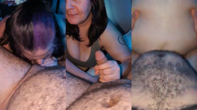 Big ass BBW gets creampied after giving a sloppy BJ in doggy style