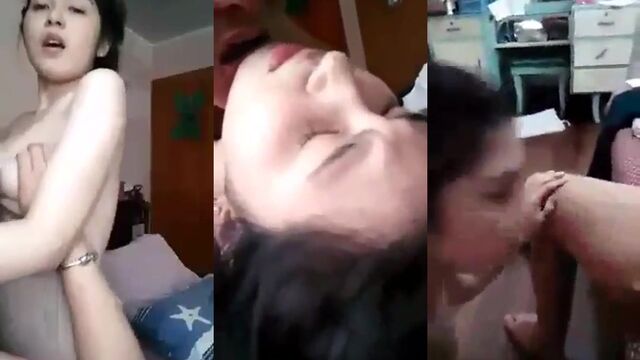 A fat and big assed Filipino slut got fucked hard by her boyfriend