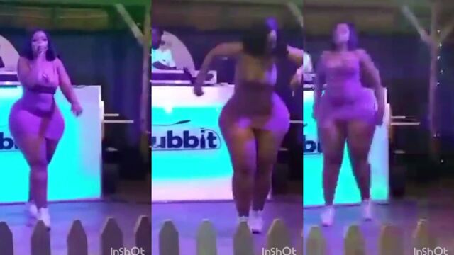 A fat African mom teases and masturbates in a candid manner