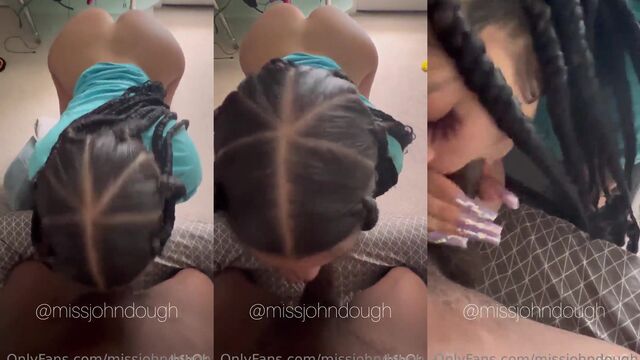 Thick sexy lightskin twerking and bouncing on BBC dildo