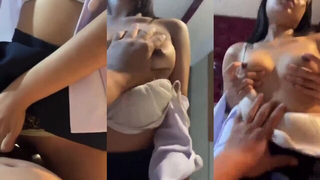 Thai student gets fucked hard by a big cock in POV style