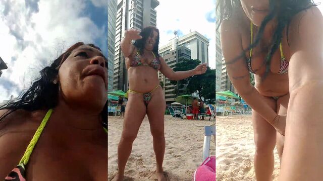 Hot MILF Dinha Maluquinha shows off her big ass in a sexy gostosa outfit