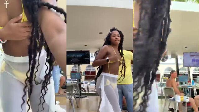Ebony teen gets fucked by her step daddy in the kitchen