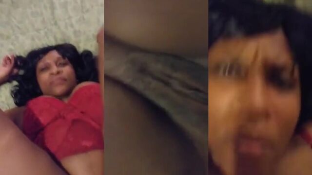 Hot ebony MILF takes it deep in her tight ass hole