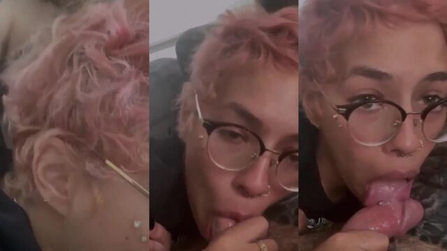 Amateur blonde gives a hot and sloppy blowjob in POV