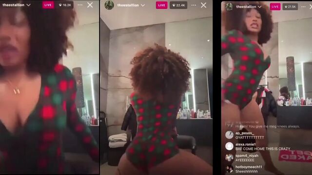 Meg the Stallion's thick ass in action