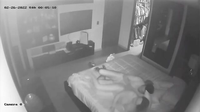 The couple has no shame as they fuck on cam in the bedroom