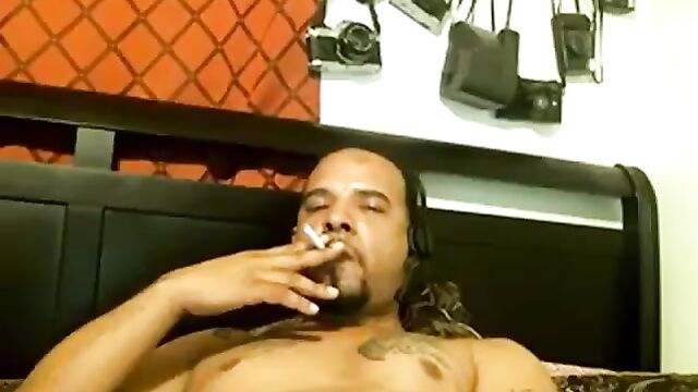 Big Dick JimmyWill’s Afro Latino cock gets stroked during a Chaturbate show