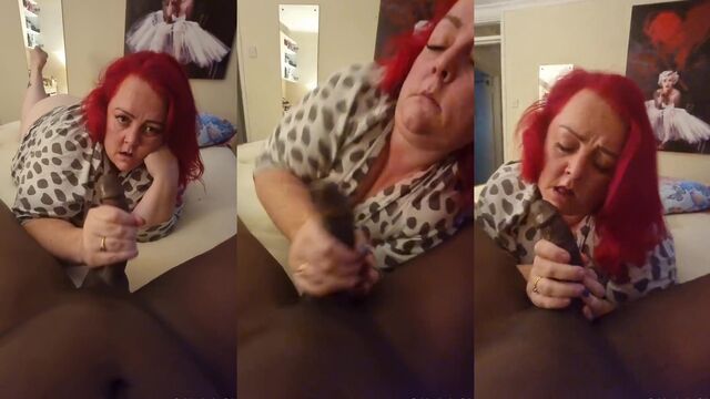 Fat White Bitch Sucks and Rides BBC Hard