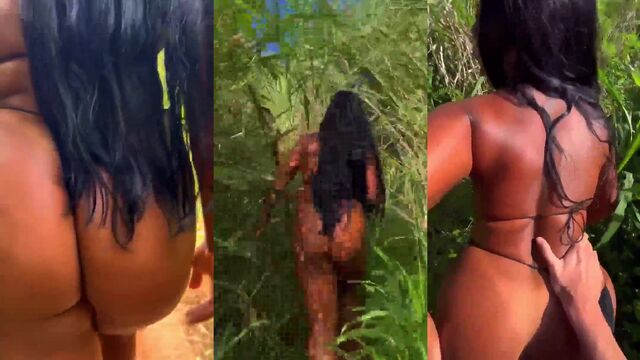 The beautiful dark-skinned woman satisfies her hot guy