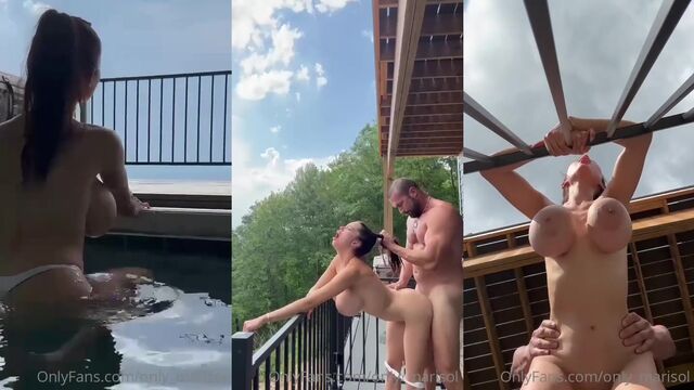 A sexy girl with big tits is doing a hot strip