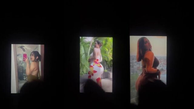 A huge ass Latina receives a cumshot tribute in her honor