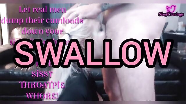 Sissy husband gets his ass eaten in a down-dastardly move