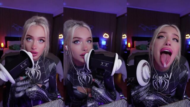 Long tongue mic licking ASMR brain orgasm