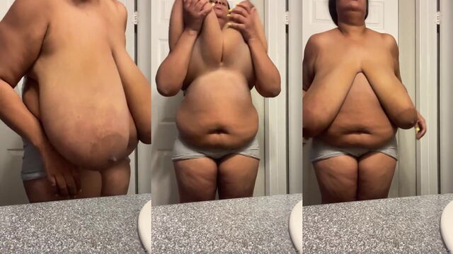 A fat black cock for the huge boobs of a busty ebony slut