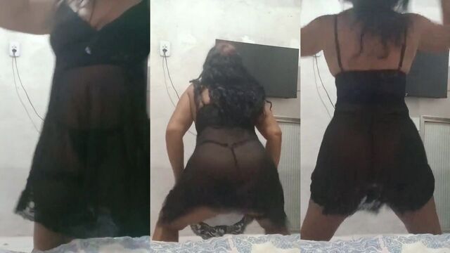 Hot try on session with Youtuber Maluquinha and her sexy collection