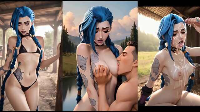 League of Legends Jinx gets her asshole gapped by seductive Camille