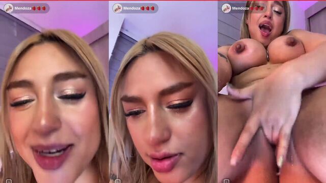 Laura Mendoza squirts like a mad one on live stream!