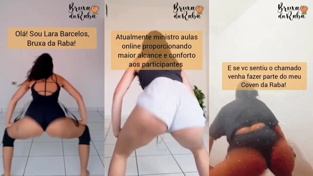 Morena gostosa rebolando com shortinho atolado na bunda